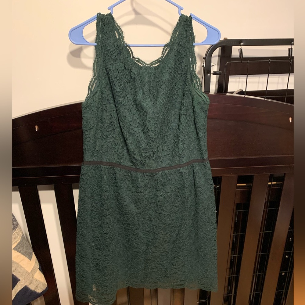 Dark Green Lace Dress